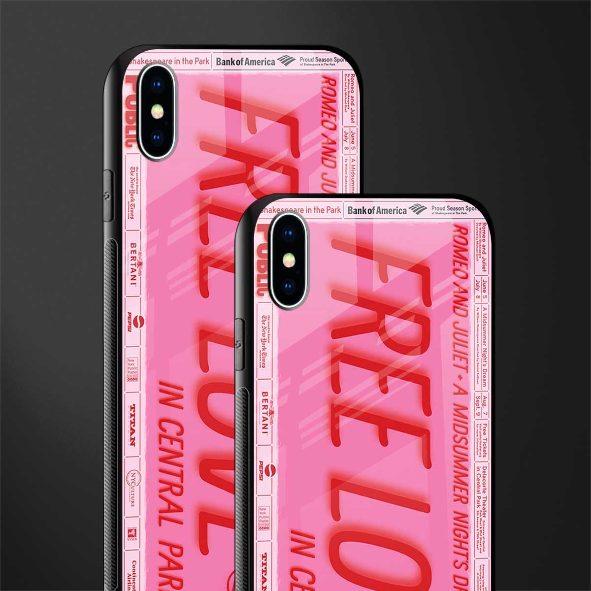 free love glass case for iphone xs max image-2