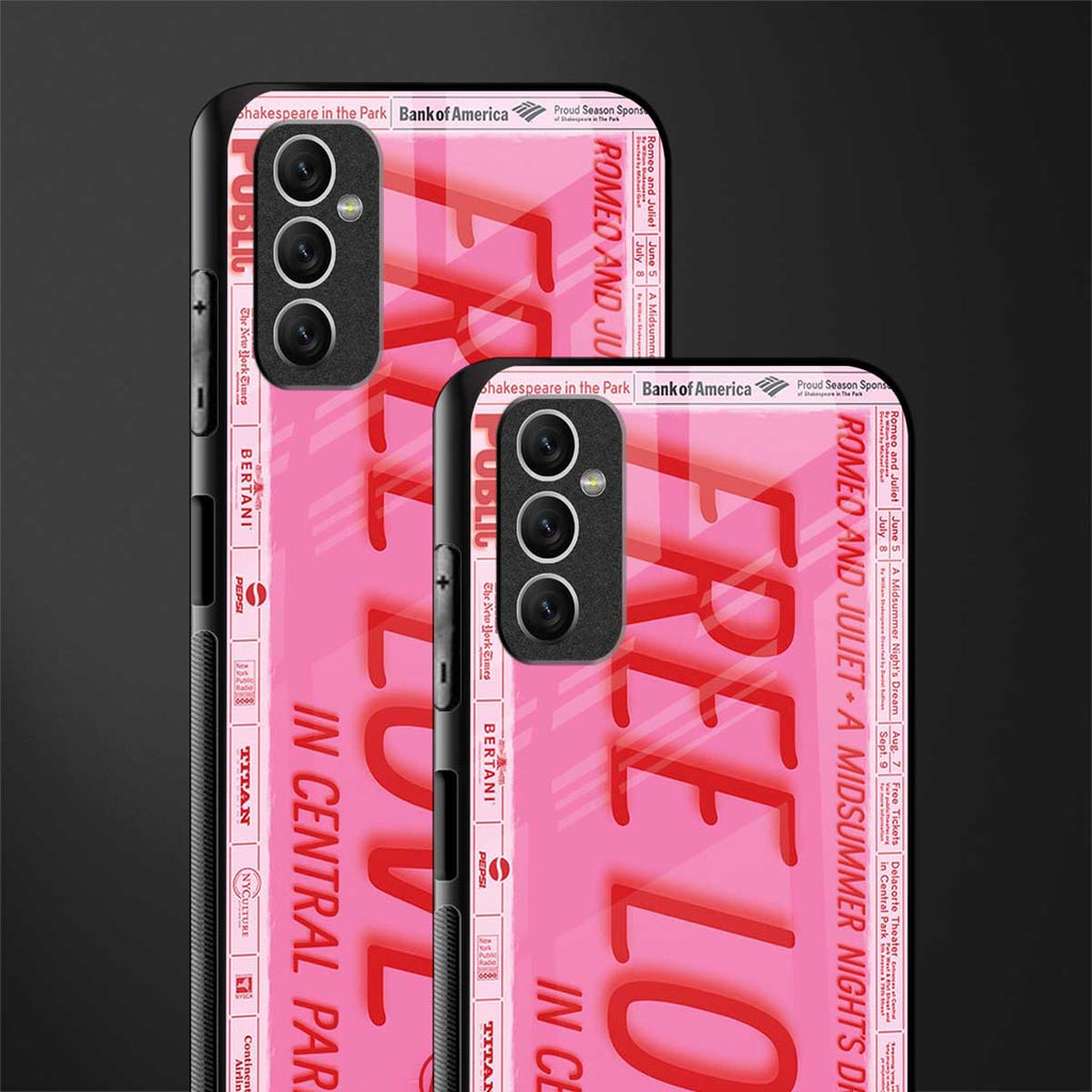 free love glass case for samsung galaxy m52 5g image-2