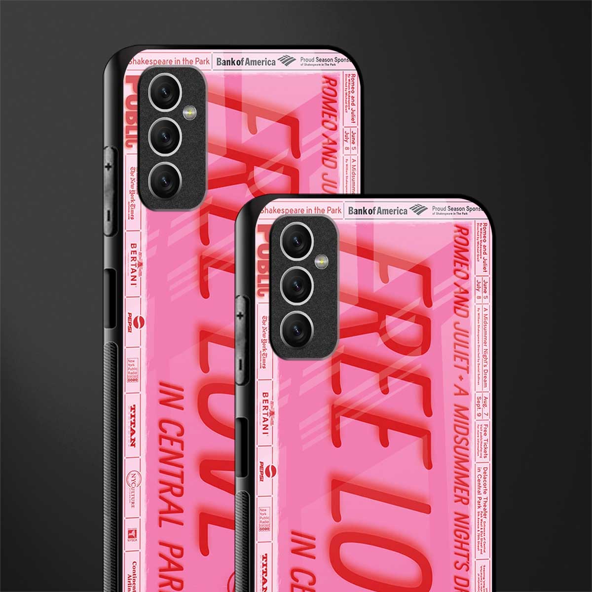 free love glass case for samsung galaxy m52 5g image-2