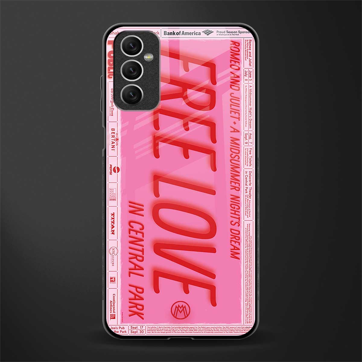 free love glass case for samsung galaxy m52 5g image