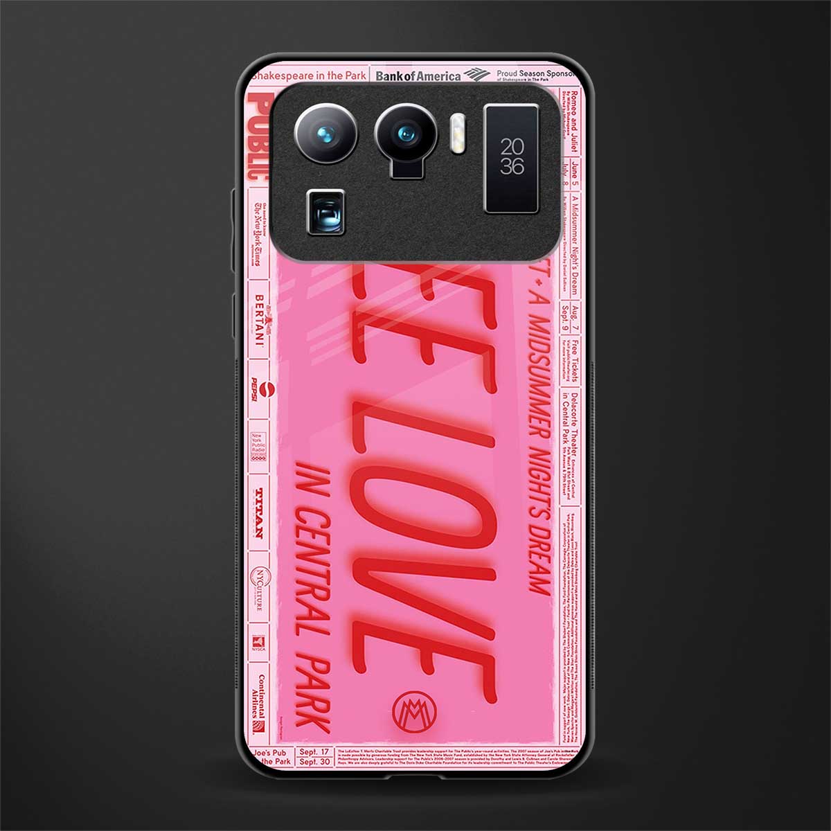 free love glass case for mi 11 ultra 5g image