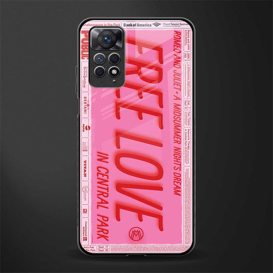 free love back phone cover | glass case for redmi note 11 pro plus 4g/5g
