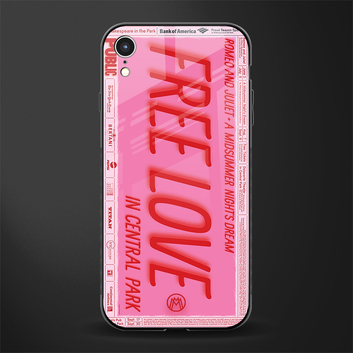 free love glass case for iphone xr image