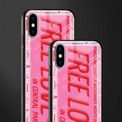 free love glass case for iphone xs image-2