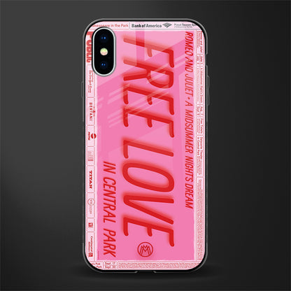 free love glass case for iphone xs image