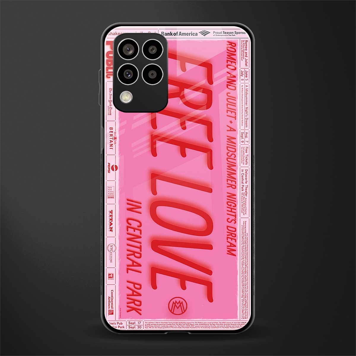 free love back phone cover | glass case for samsung galaxy m33 5g