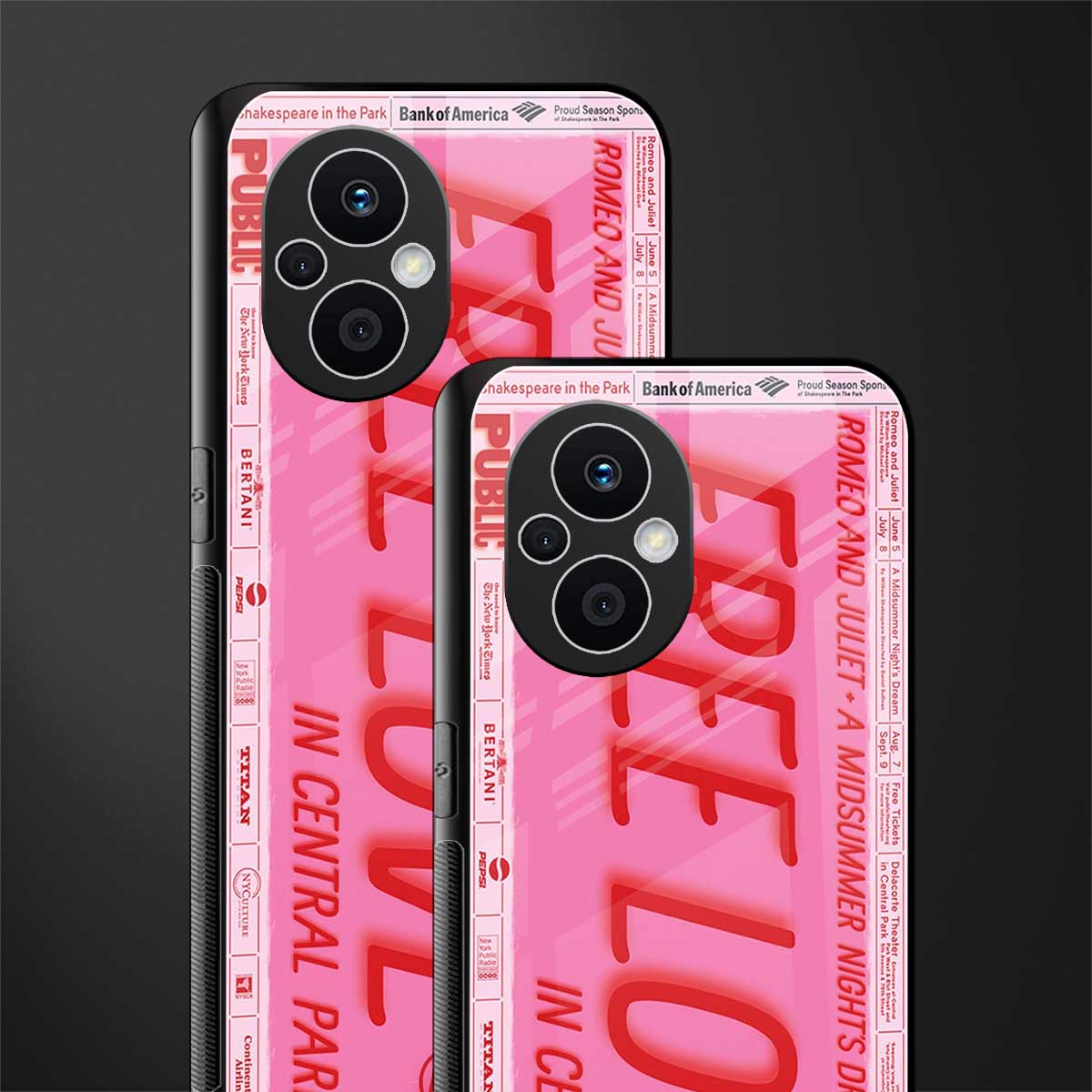 free love back phone cover | glass case for oppo f21 pro 5g