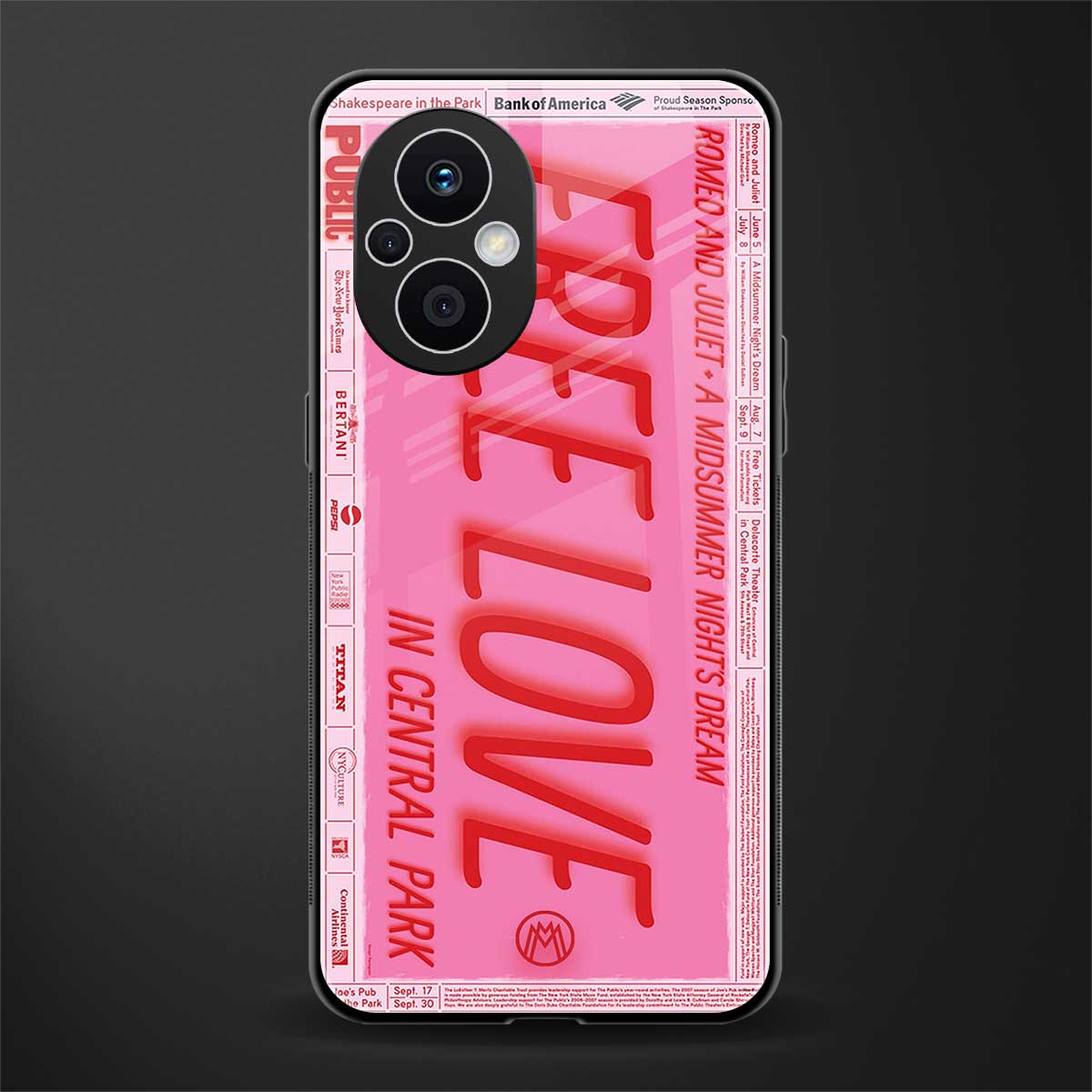 free love back phone cover | glass case for oppo f21 pro 5g