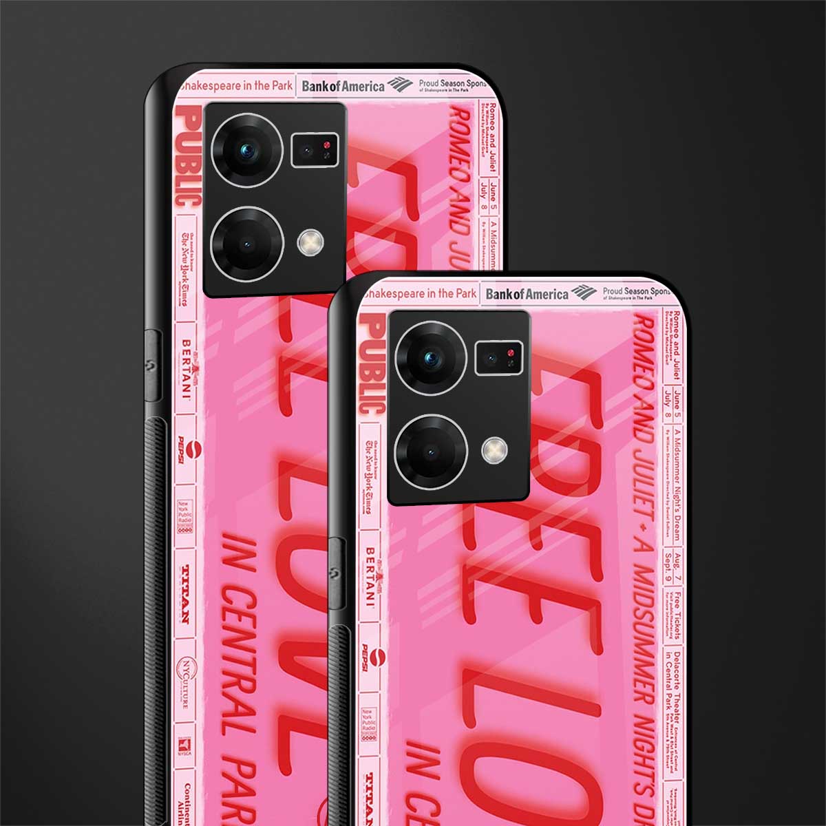 free love back phone cover | glass case for oppo f21 pro 4g