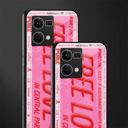 free love back phone cover | glass case for oppo f21 pro 4g
