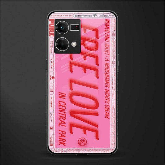 free love back phone cover | glass case for oppo f21 pro 4g