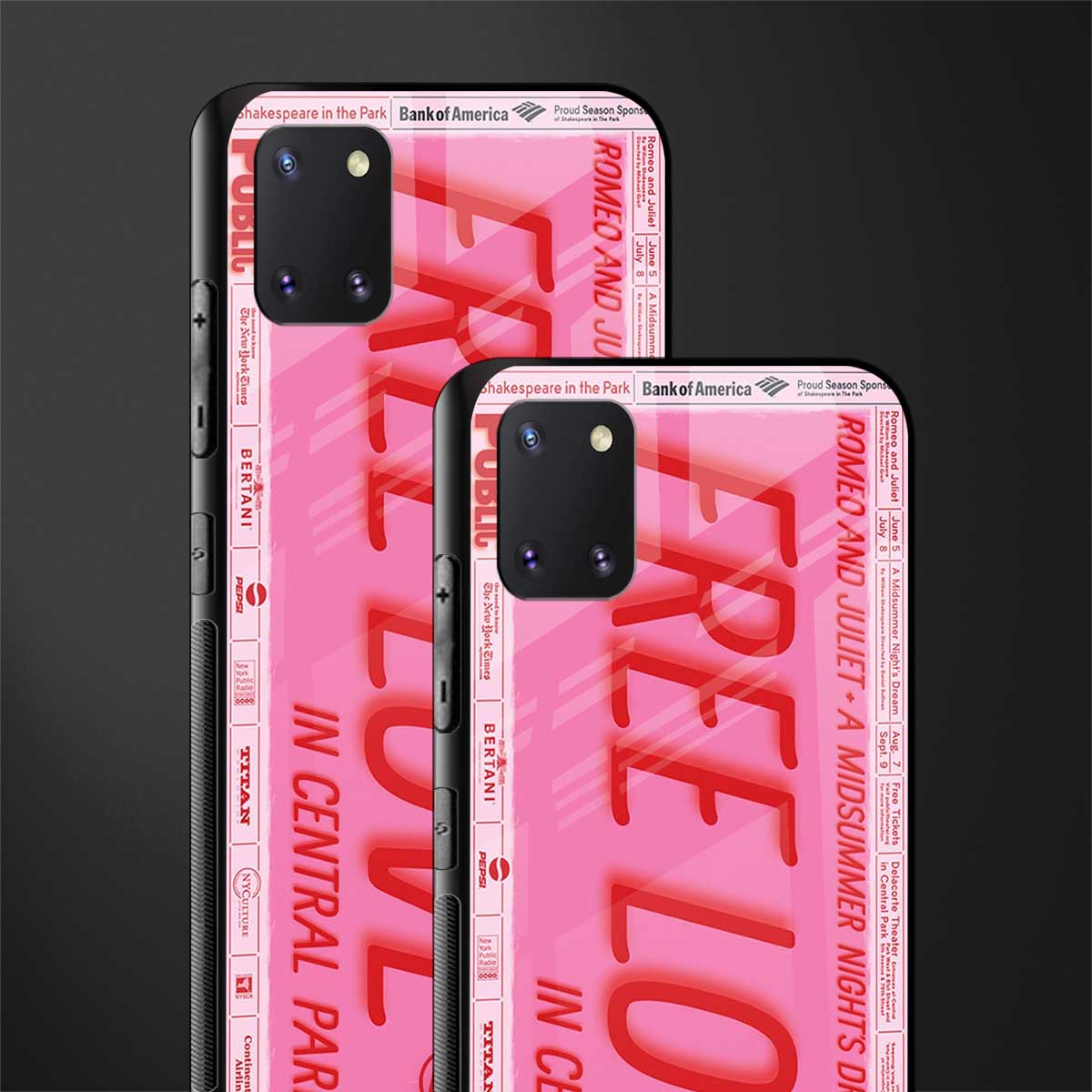 free love glass case for samsung a81 image-2