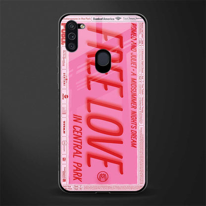 free love glass case for samsung galaxy m11 image