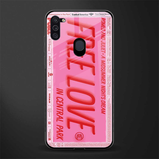 free love glass case for samsung a11 image