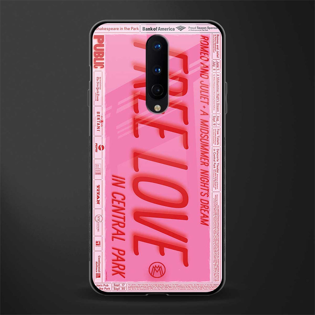 free love glass case for oneplus 8 image