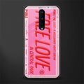 free love glass case for oneplus 8 image