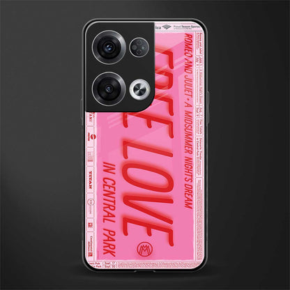 free love back phone cover | glass case for oppo reno 8