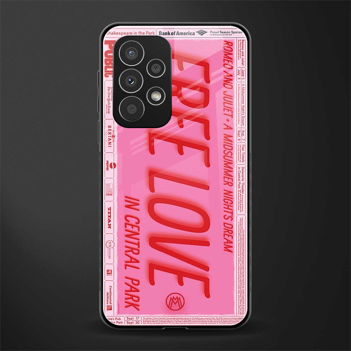 free love back phone cover | glass case for samsung galaxy a33 5g