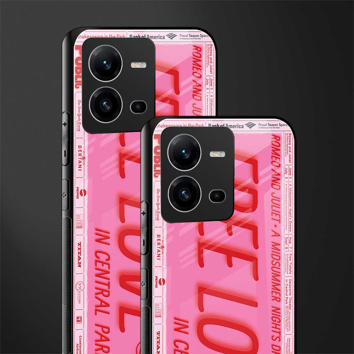 free love back phone cover | glass case for vivo v25-5g