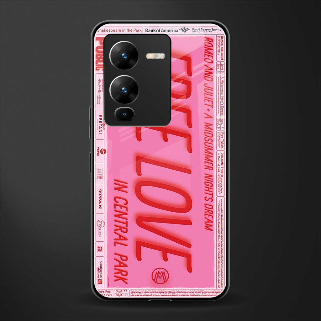 free love back phone cover | glass case for vivo v25 pro 5g