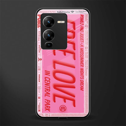 free love back phone cover | glass case for vivo v25 pro 5g