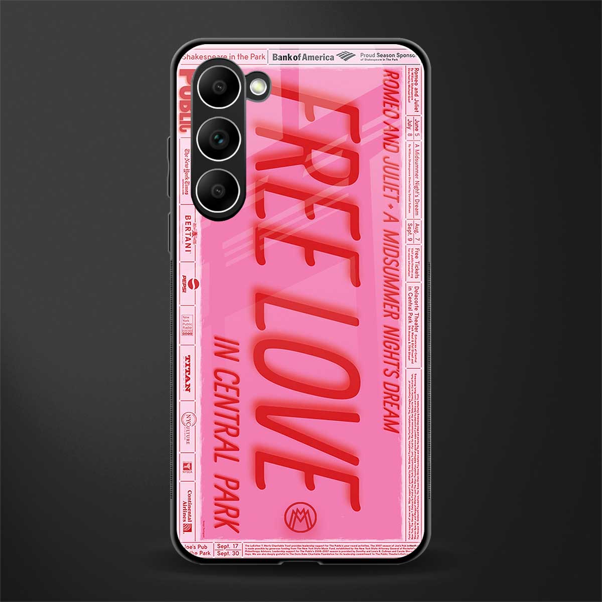 free love glass case for phone case | glass case for samsung galaxy s23