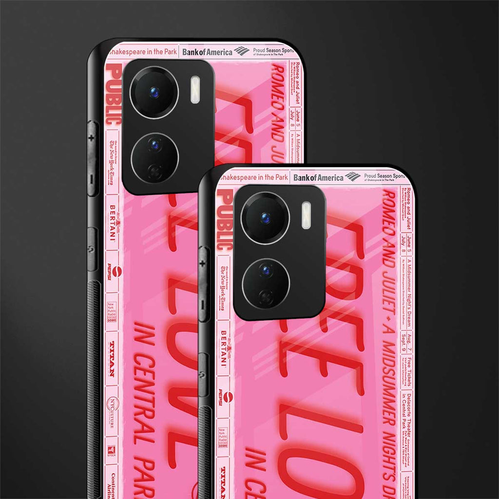 free love back phone cover | glass case for vivo y16