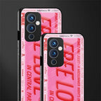 free love back phone cover | glass case for oneplus 9