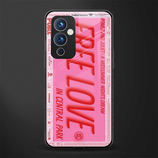 free love back phone cover | glass case for oneplus 9