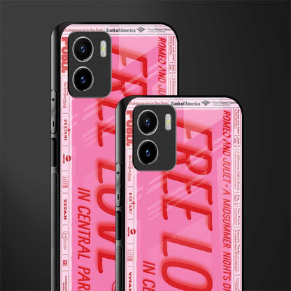 free love back phone cover | glass case for vivo y72