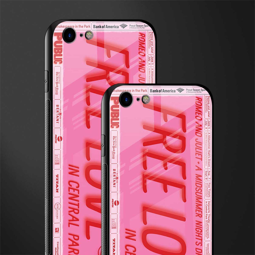 free love glass case for iphone se 2020 image-2
