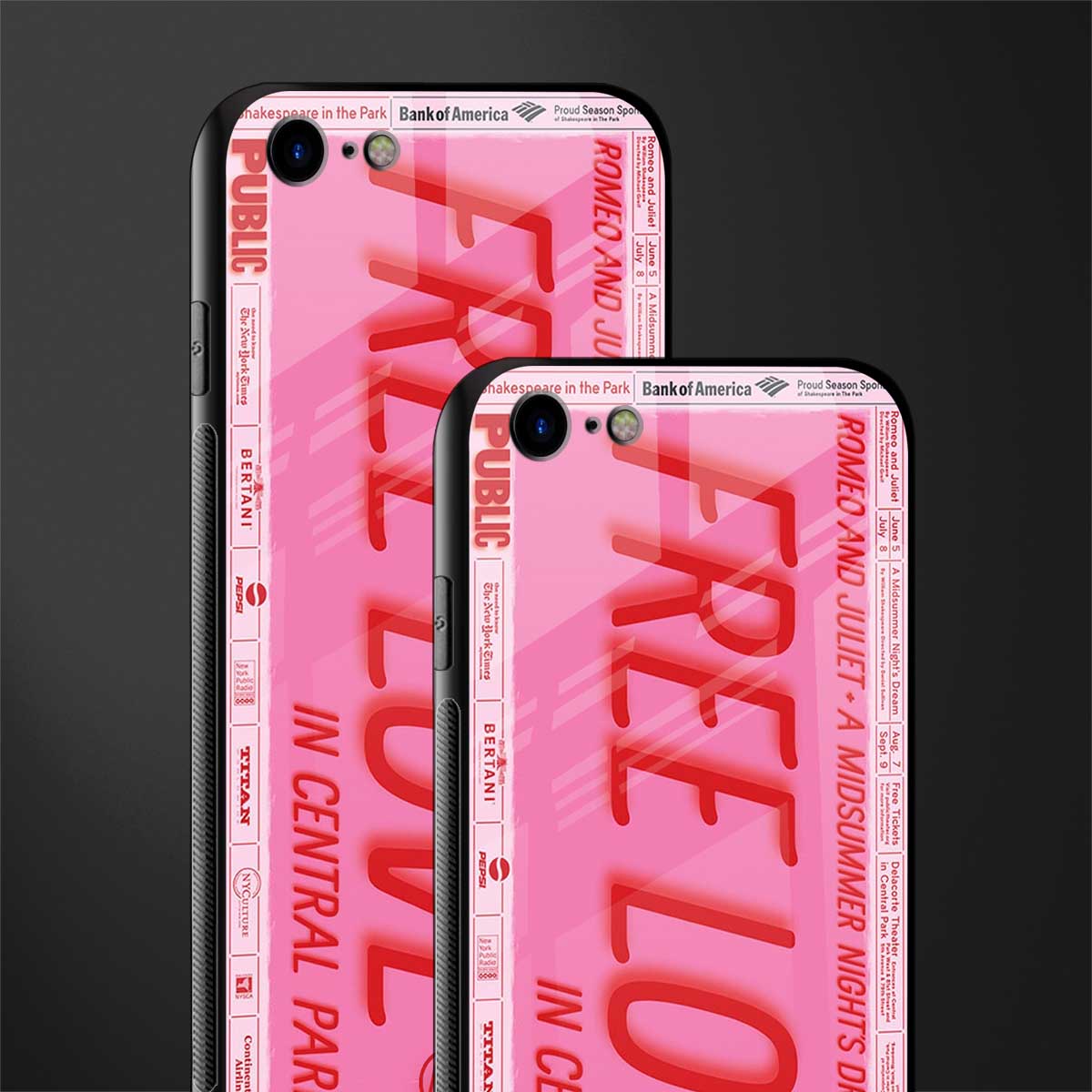 free love glass case for iphone se 2020 image-2