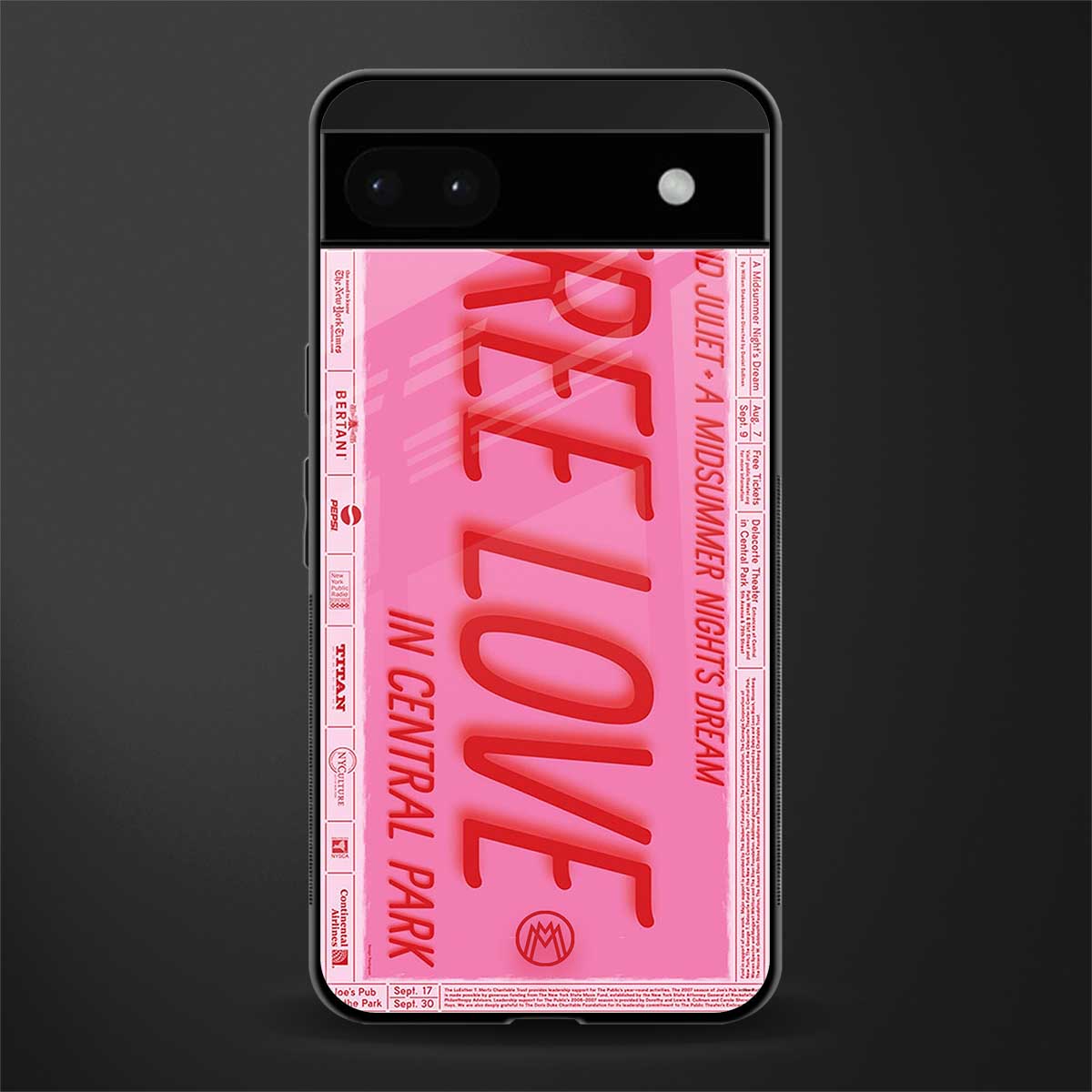 free love back phone cover | glass case for google pixel 6a