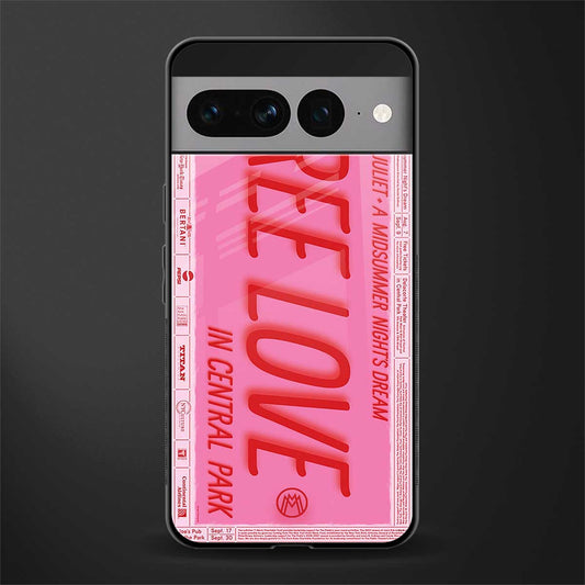 free love back phone cover | glass case for google pixel 7 pro