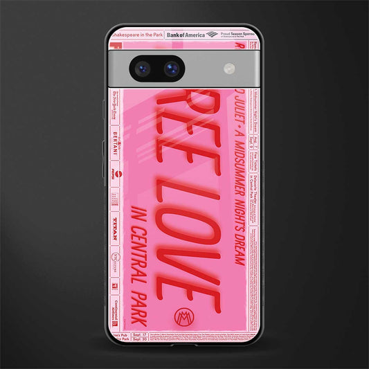 free love back phone cover | glass case for Google Pixel 7A