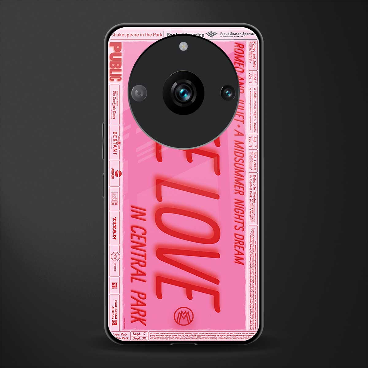 free love back phone cover | glass case for realme 11 pro 5g