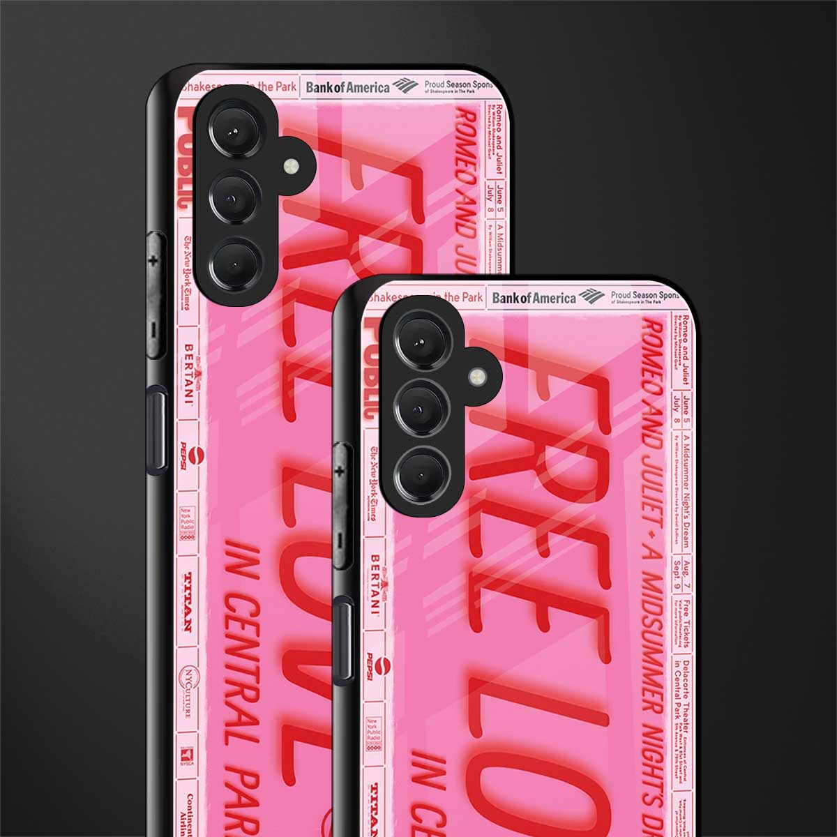 free love back phone cover | glass case for samsun galaxy a24 4g