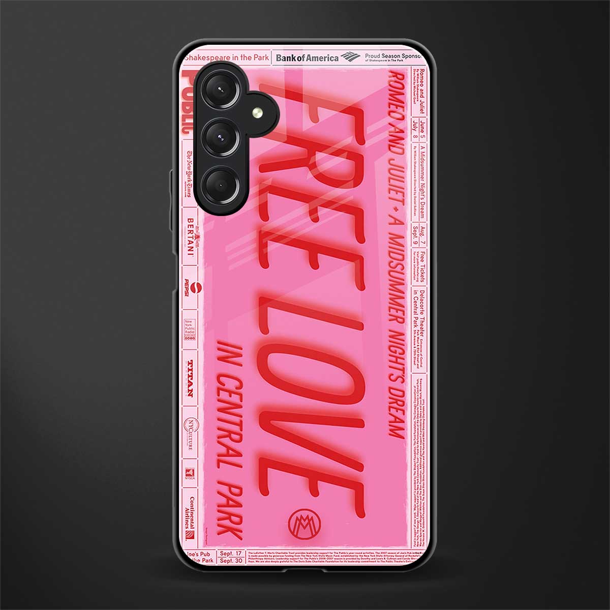 free love back phone cover | glass case for samsun galaxy a24 4g