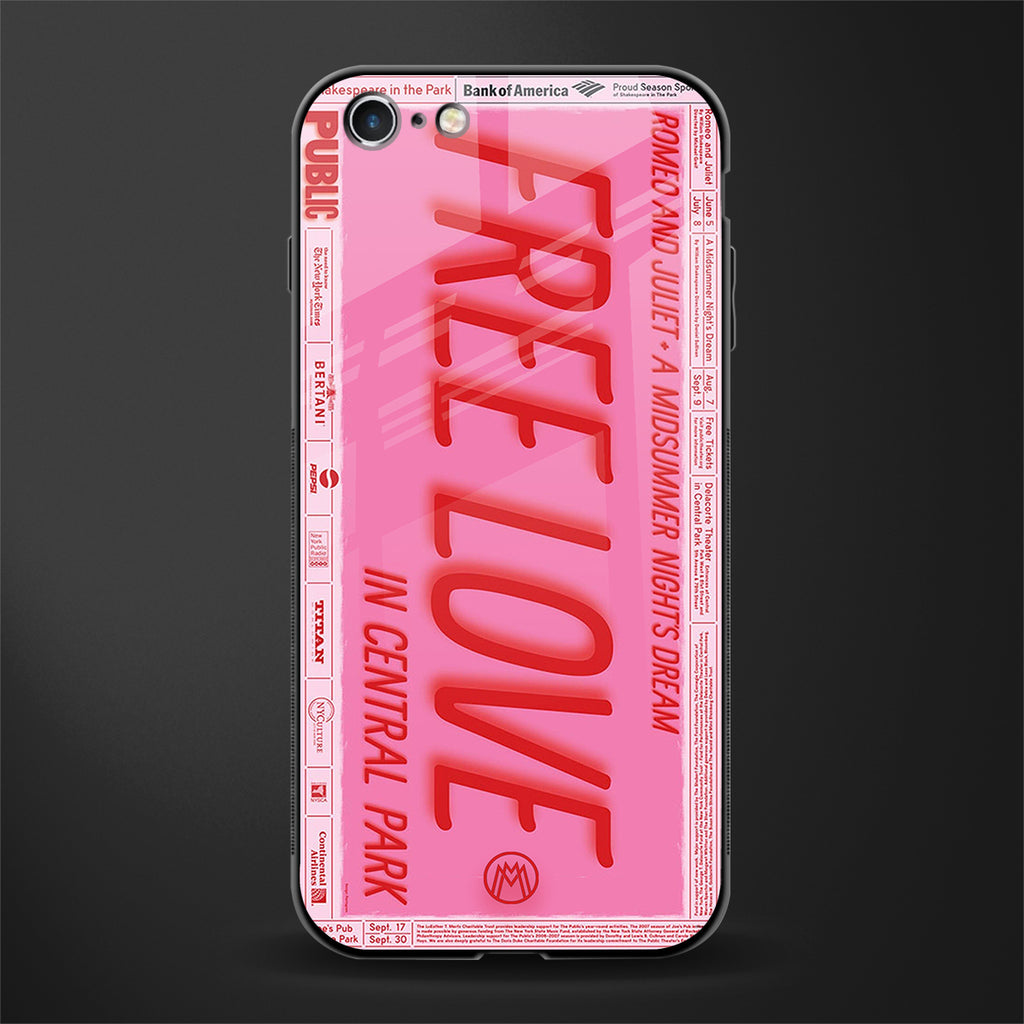 free love glass case for iphone 6s image