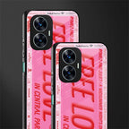 free love back phone cover | glass case for realme c55