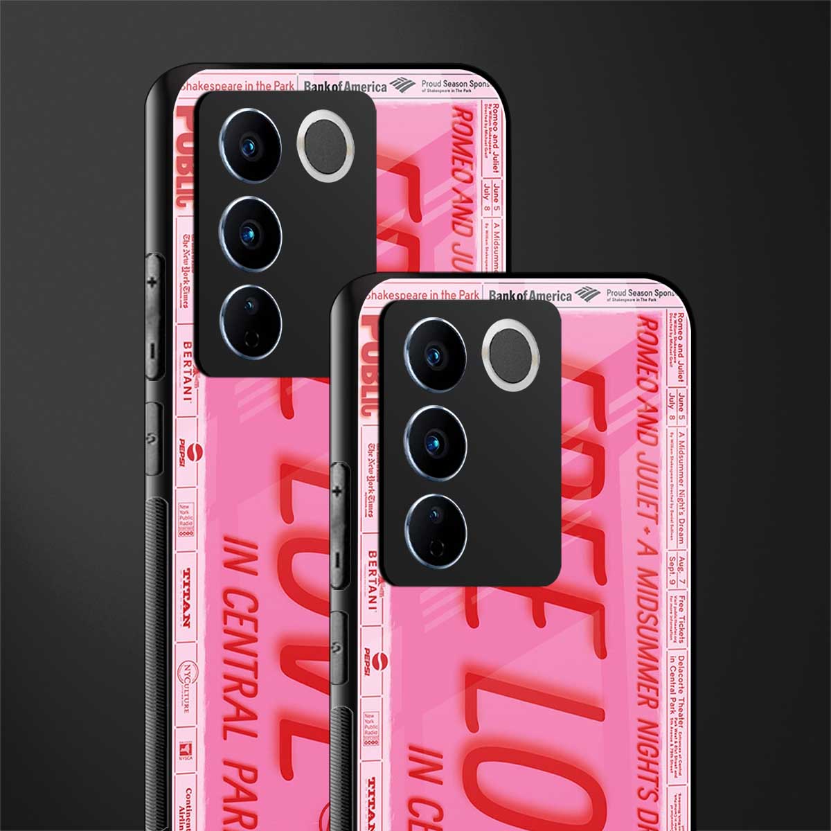 free love back phone cover | glass case for vivo v27 pro 5g