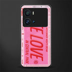 free love back phone cover | glass case for iQOO 9 Pro