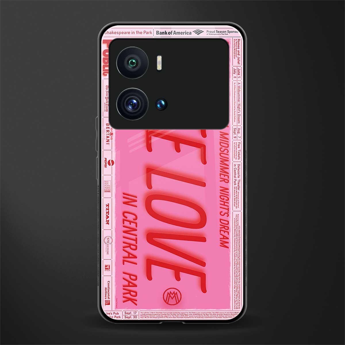 free love back phone cover | glass case for iQOO 9 Pro