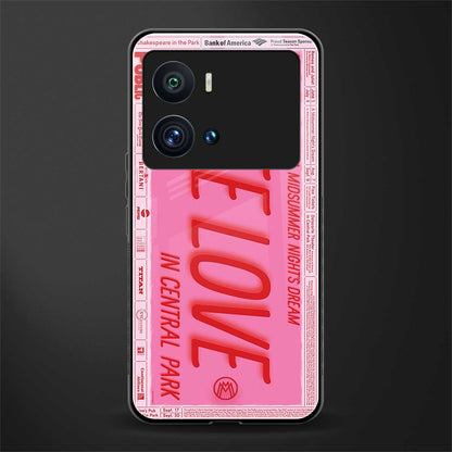 free love back phone cover | glass case for iQOO 9 Pro