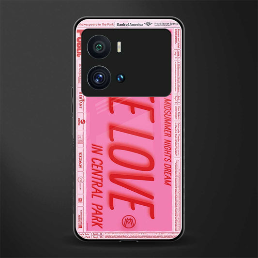 free love back phone cover | glass case for iQOO 9 Pro