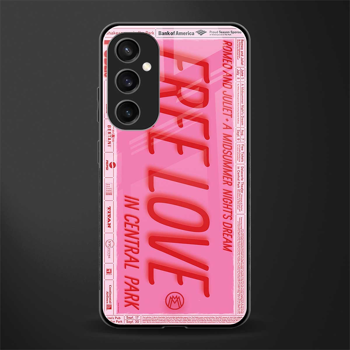 free love back phone cover | glass case for samsung galaxy s23 fe 5g