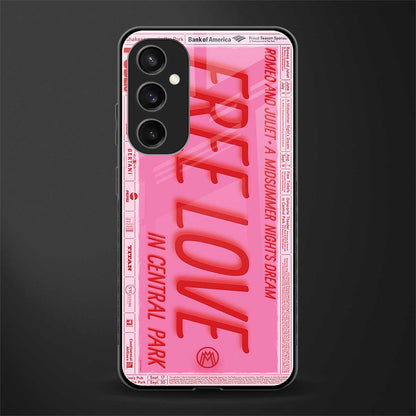 free love back phone cover | glass case for samsung galaxy s23 fe 5g