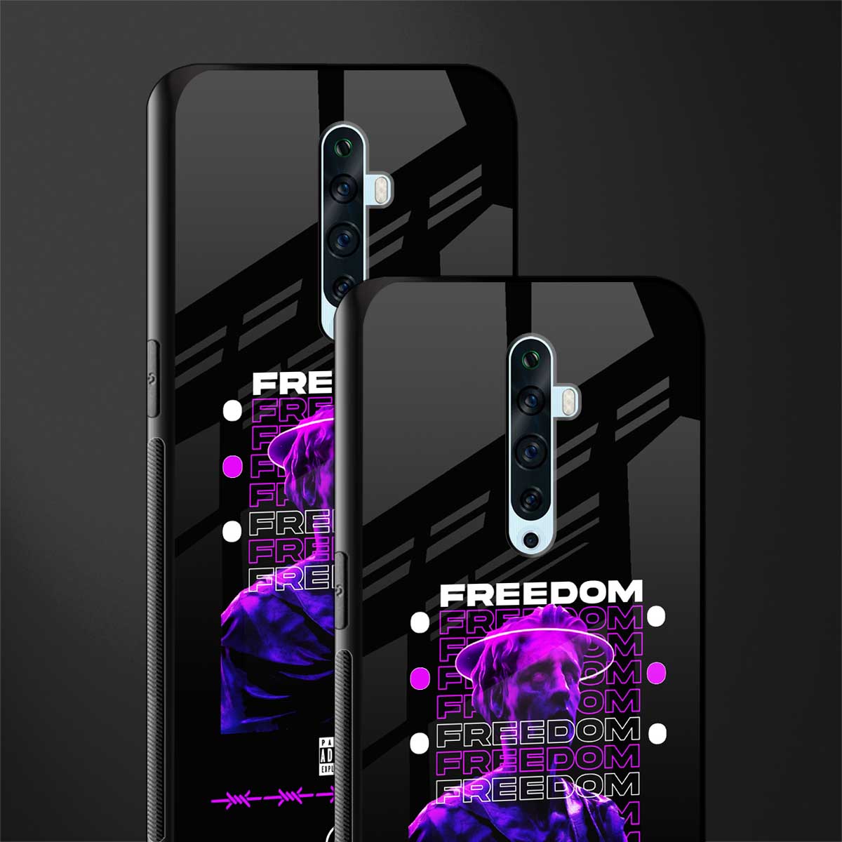 freedom glass case for oppo reno 2f image-2
