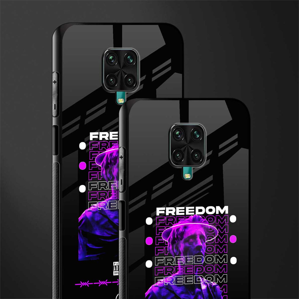 freedom glass case for redmi note 9 pro image-2