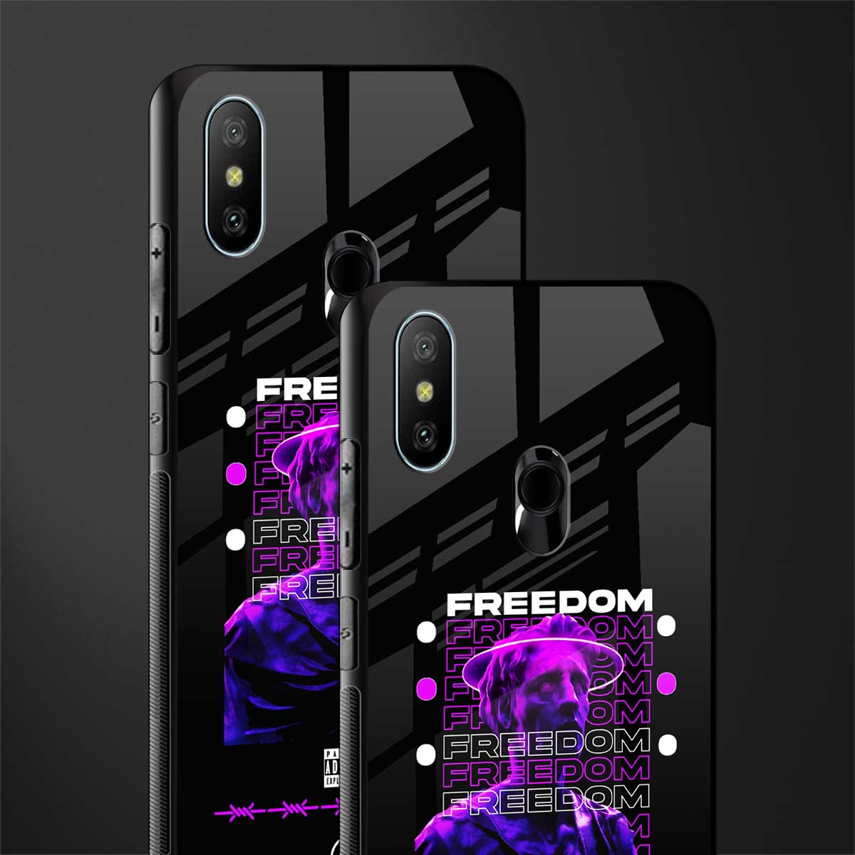 freedom glass case for redmi 6 pro image-2